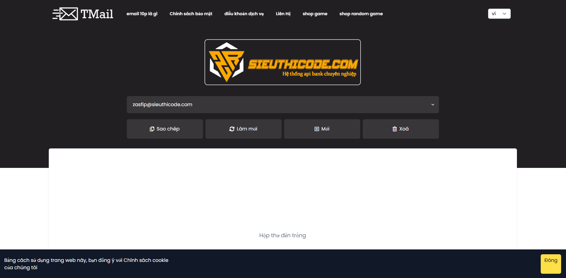 Mã nguồn tạo mail 10p new