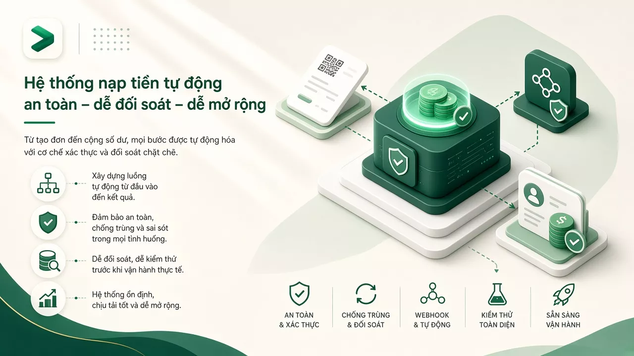 Làm sao để làm nạp tiền tự động cho website an toàn và dễ đối soát