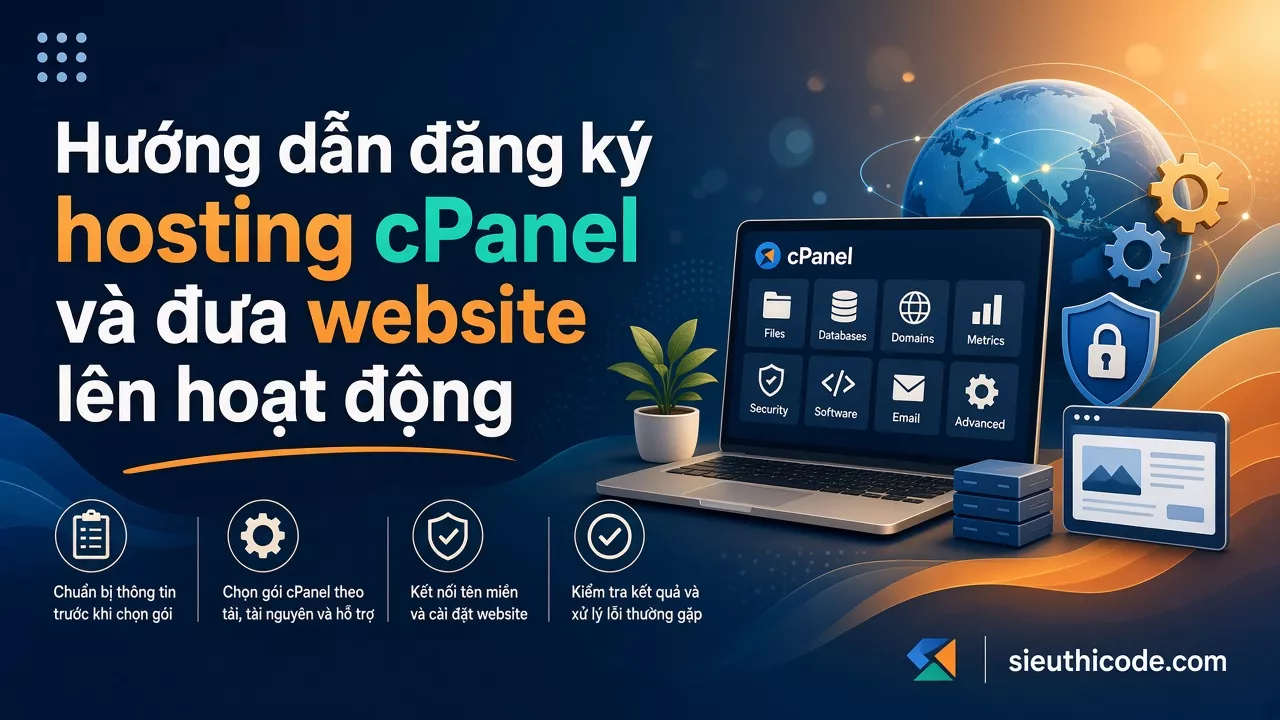 Hướng dẫn đăng ký hosting cPanel và đưa website lên hoạt động