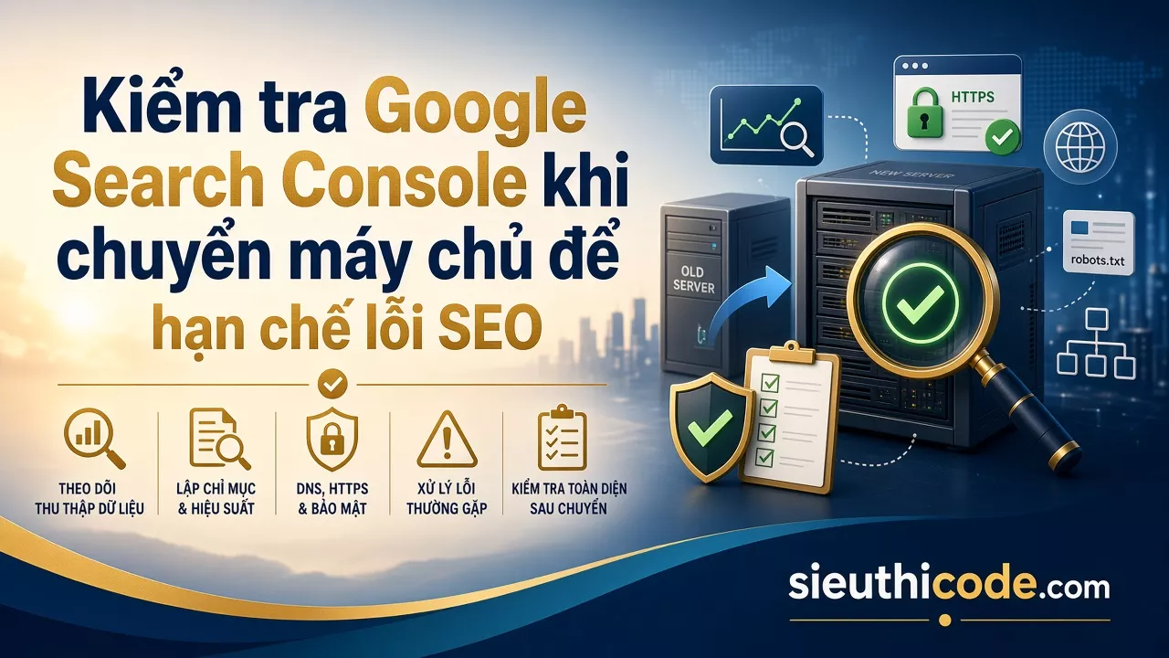 Kiểm tra Google Search Console khi chuyển máy chủ để hạn chế lỗi SEO