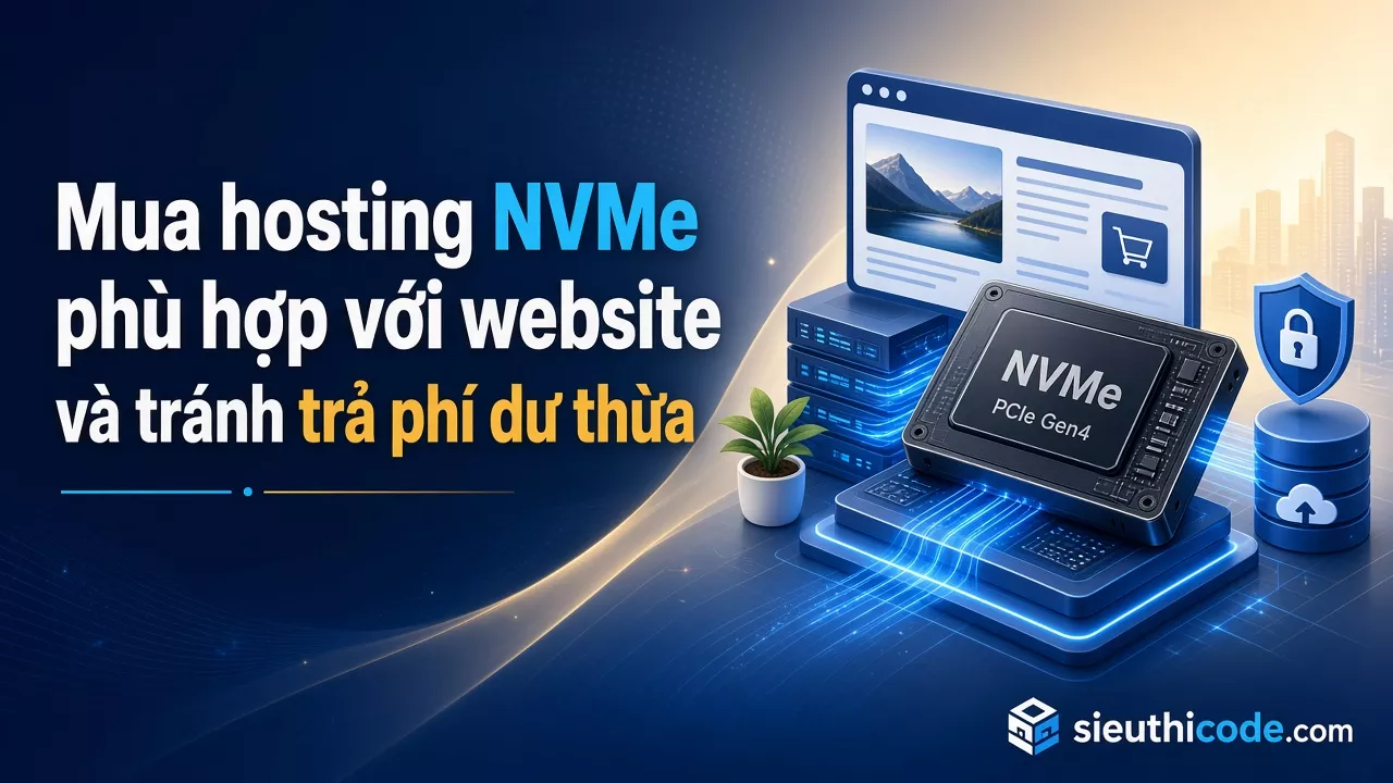 Mua hosting NVMe phù hợp với website và tránh trả phí dư thừa