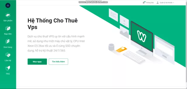 Share code bán VPS thủ công giao diện đẹp, dễ sử dụng