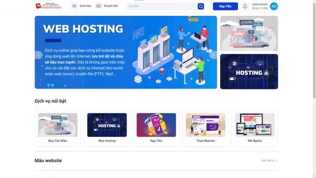 Code Bán Mã nguồn hosting domain tạo website