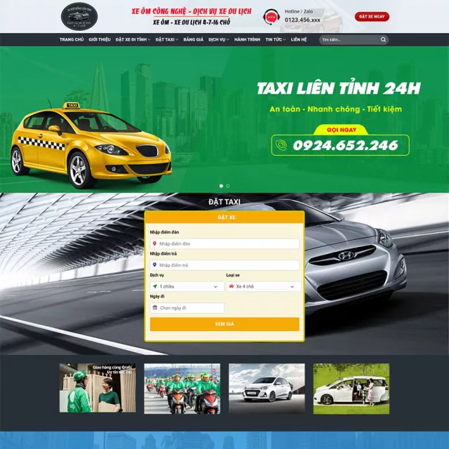 mã nguồn thuê xe taxi