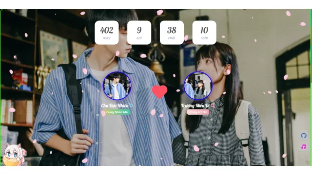 Theme Blogger đếm ngày yêu siêu