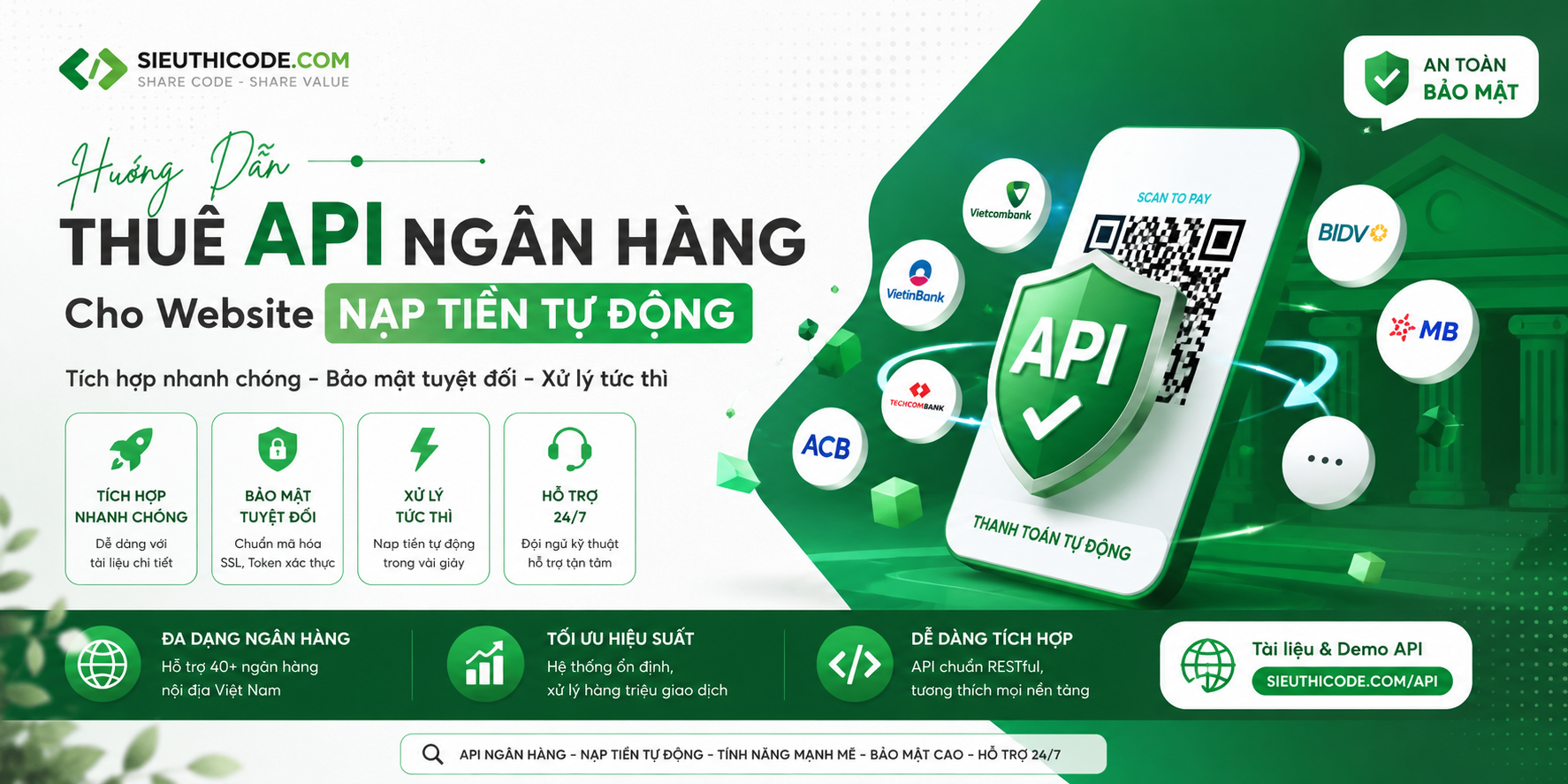 Hướng Dẫn Thuê API Ngân Hàng Cho Website Để Thực Hiện Nạp Tiền Tự Động